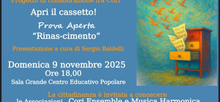 Apri il cassetto – Prova aperta Rinas-cimento Apri il cassetto – Prova aperta Rinas-cimento